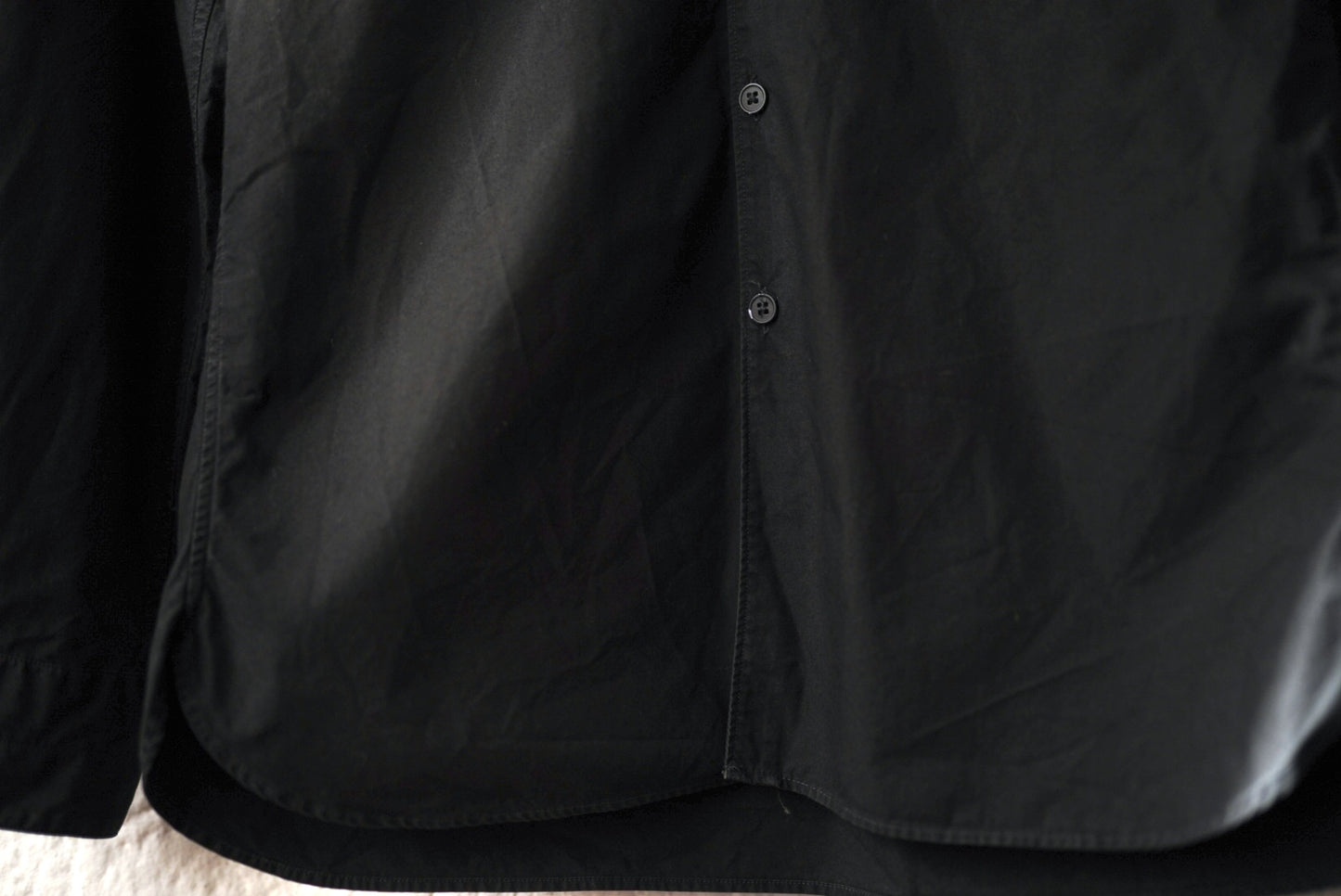 V-Neck Shirt Vネックコットンシャツ ブラック / LEMAIRE(ルメール)