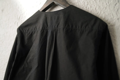 V-Neck Shirt Vネックコットンシャツ ブラック / LEMAIRE(ルメール)