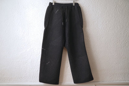 18AW 3d Knit 刺し子イージーパンツ / BYBORRE(バイボレ)