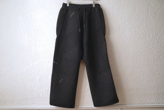 18AW 3d Knit 刺し子イージーパンツ / BYBORRE(バイボレ)