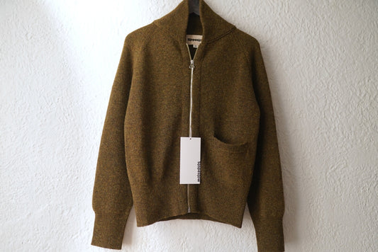 24AW Hard Twisted Shetland Wool TYPE C-2 シェットランドウールドライバーズニットセーター / Slopeslow(スロープスロー)