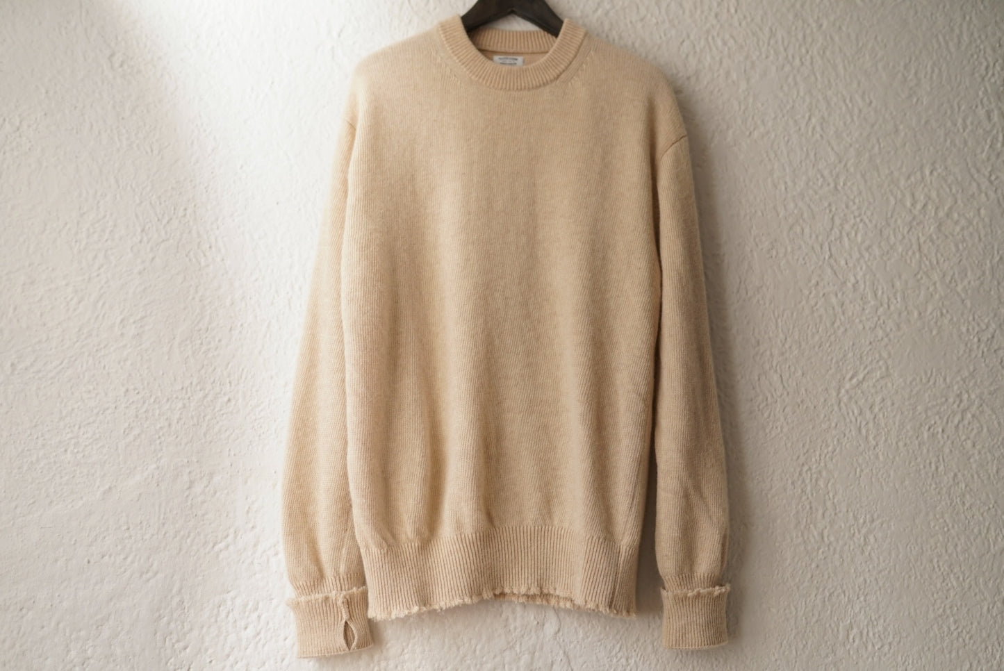 21AW 二重ヒョットコ P/O SWEATER カシミヤウールクルーネックニットセーター / (MAATEE&SONS マーティーアンドサンズ)