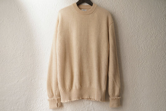 21AW 二重ヒョットコ P/O SWEATER カシミヤウールクルーネックニットセーター / (MAATEE&SONS マーティーアンドサンズ)