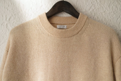 21AW 二重ヒョットコ P/O SWEATER カシミヤウールクルーネックニットセーター / (MAATEE&SONS マーティーアンドサンズ)