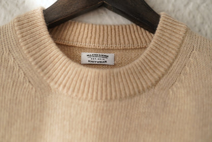 21AW 二重ヒョットコ P/O SWEATER カシミヤウールクルーネックニットセーター / (MAATEE&SONS マーティーアンドサンズ)