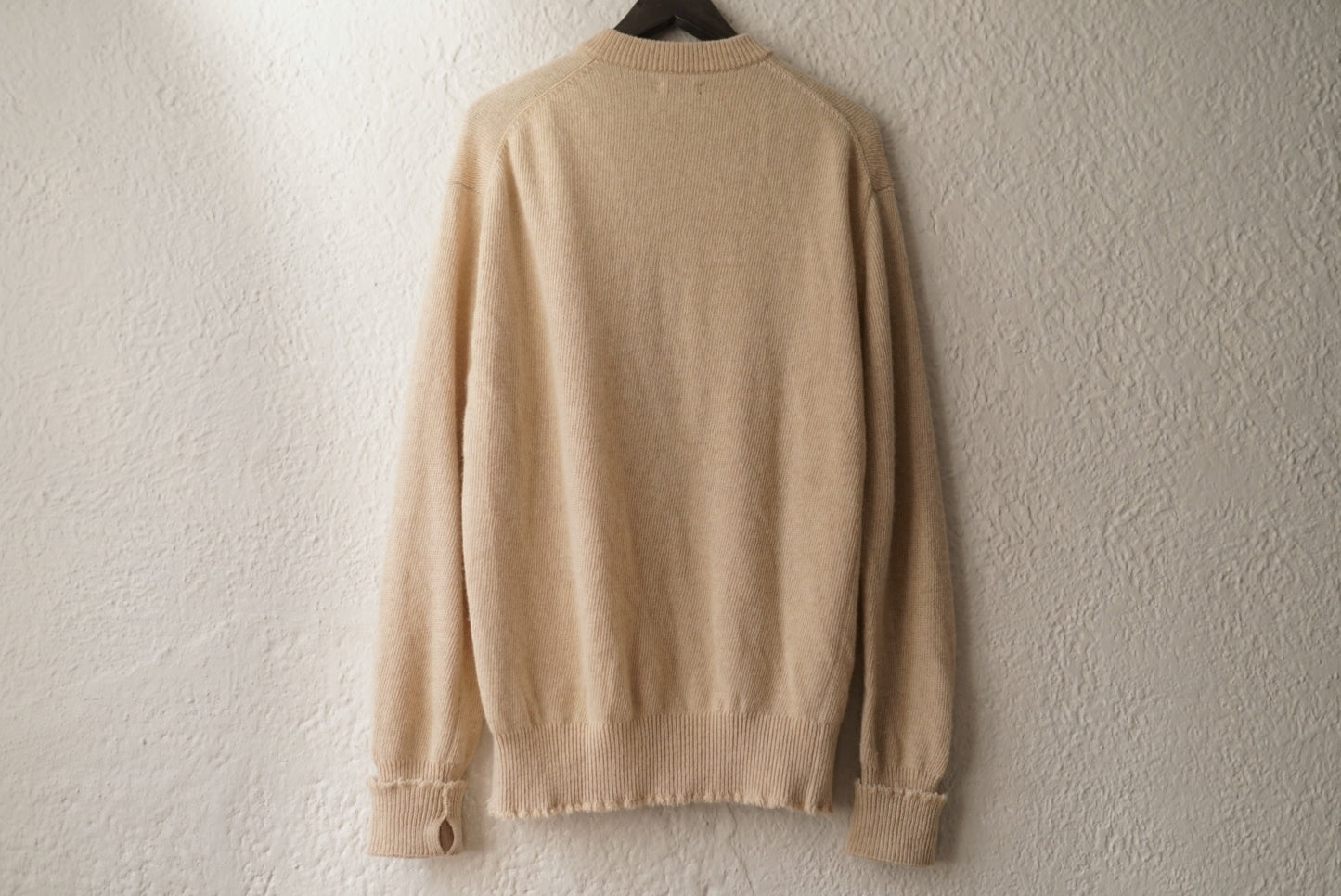 21AW 二重ヒョットコ P/O SWEATER カシミヤウールクルーネックニットセーター / (MAATEE&SONS マーティーアンドサンズ)