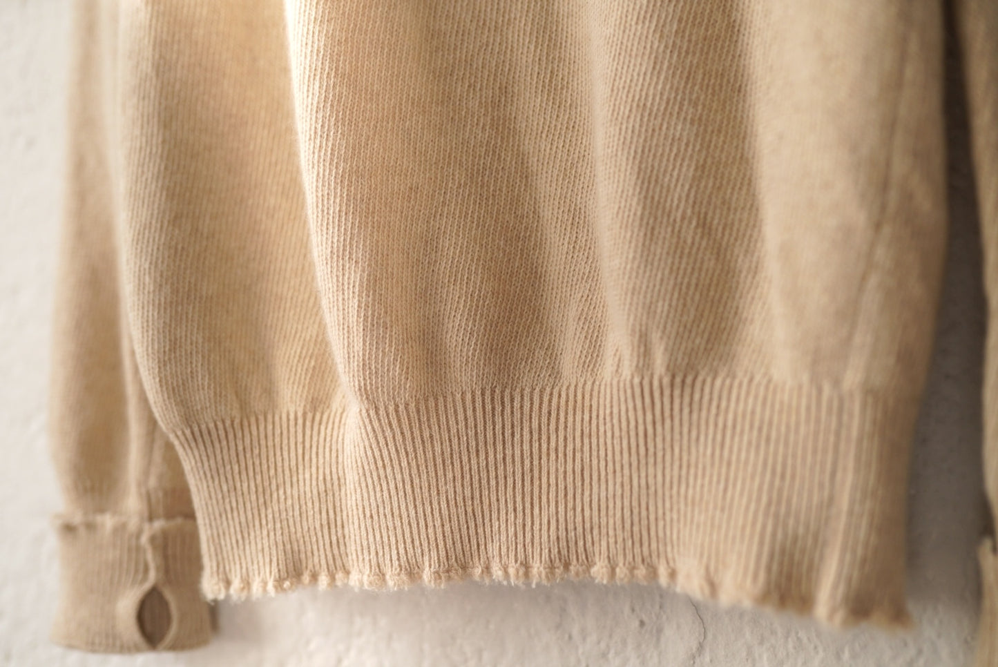21AW 二重ヒョットコ P/O SWEATER カシミヤウールクルーネックニットセーター / (MAATEE&SONS マーティーアンドサンズ)