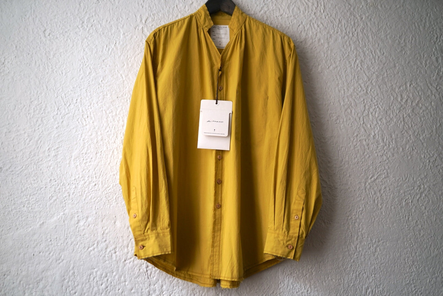 25AW CUT OFF COLLAR SHIRTS カットオフカラーコットンシルクシャツ / Blackbird(ブラックバード)