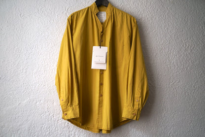 25AW CUT OFF COLLAR SHIRTS カットオフカラーコットンシルクシャツ / Blackbird(ブラックバード)