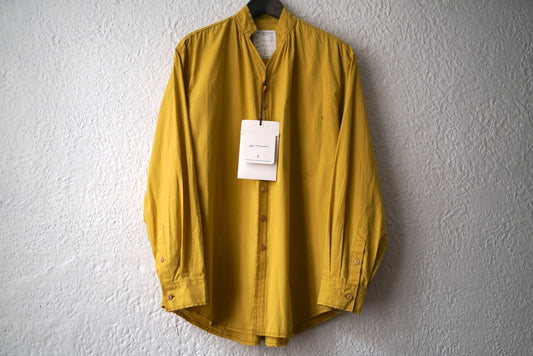 25AW CUT OFF COLLAR SHIRTS カットオフカラーコットンシルクシャツ / Blackbird(ブラックバード)