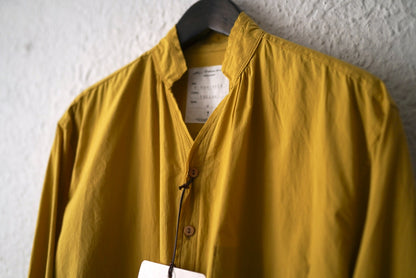25AW CUT OFF COLLAR SHIRTS カットオフカラーコットンシルクシャツ / Blackbird(ブラックバード)