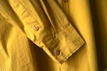 25AW CUT OFF COLLAR SHIRTS カットオフカラーコットンシルクシャツ / Blackbird(ブラックバード)