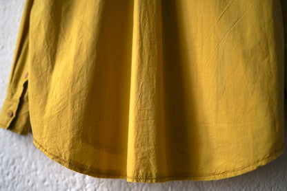 25AW CUT OFF COLLAR SHIRTS カットオフカラーコットンシルクシャツ / Blackbird(ブラックバード)