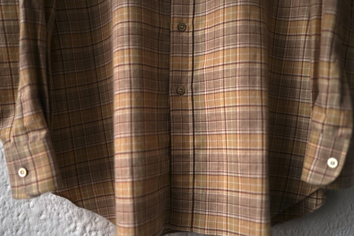 コットンウールフランネルバンドカラーチェックシャツ / Charvet(シャルベ)