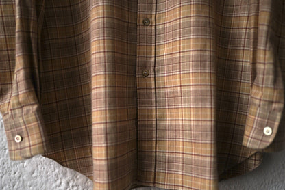 コットンウールフランネルバンドカラーチェックシャツ / Charvet(シャルベ)