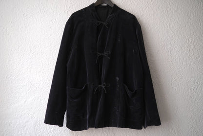 19AW 表面剥がれ加工 別珍スタンドカラージャケット チャイナジャケット / COMOLI(コモリ)