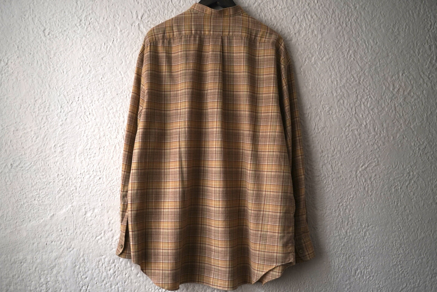 コットンウールフランネルバンドカラーチェックシャツ / Charvet(シャルベ)