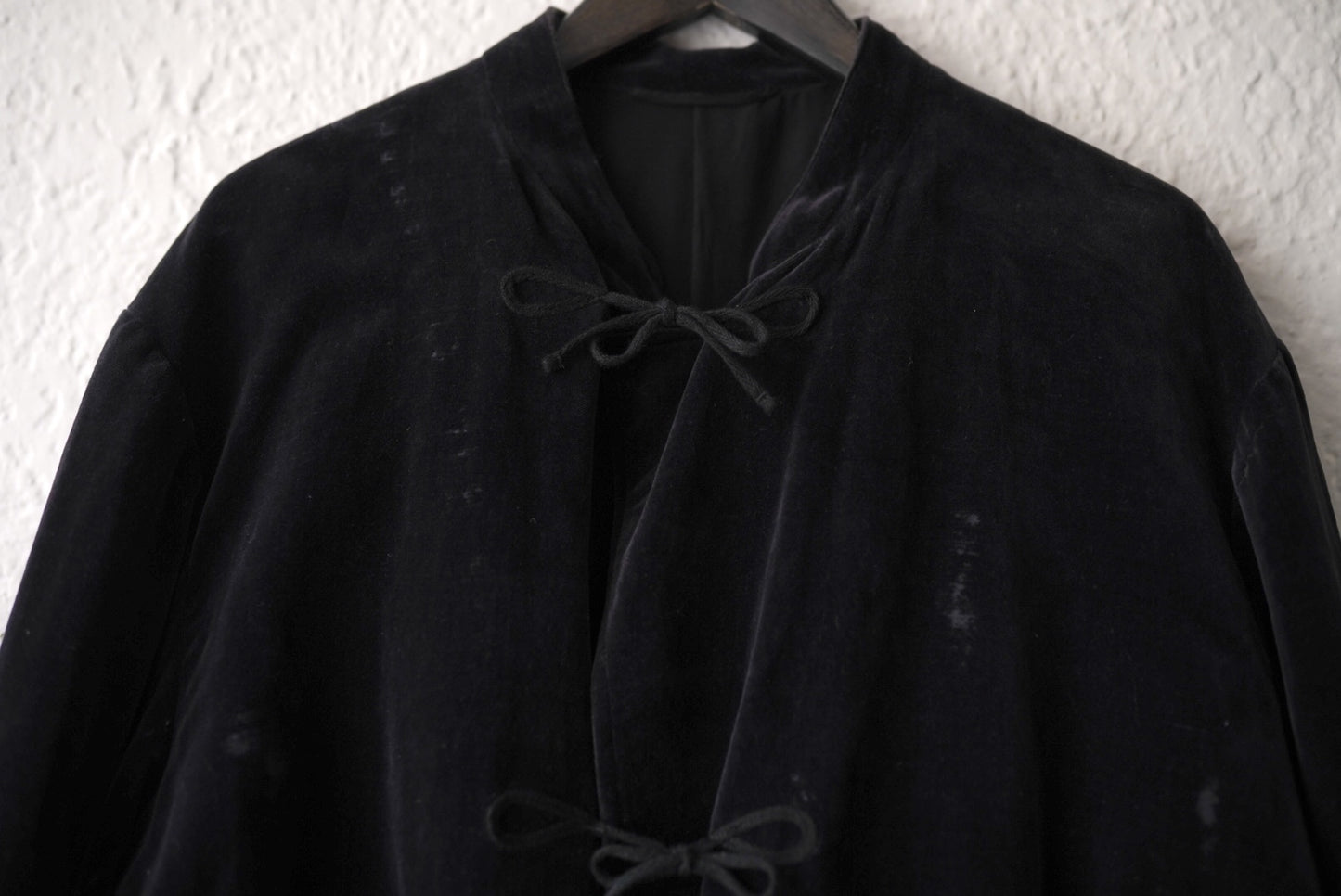 19AW 表面剥がれ加工 別珍スタンドカラージャケット チャイナジャケット / COMOLI(コモリ)