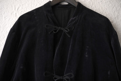 19AW 表面剥がれ加工 別珍スタンドカラージャケット チャイナジャケット / COMOLI(コモリ)