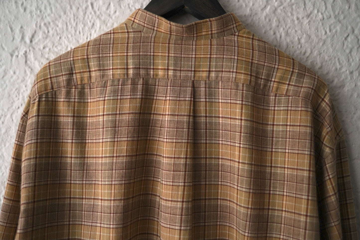 コットンウールフランネルバンドカラーチェックシャツ / Charvet(シャルベ)