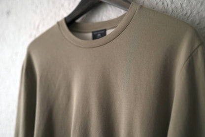 20SS ガス焼き加工クルーネック長袖Tシャツ カーキ / OPUS JAPAN(オーパスジャパン)