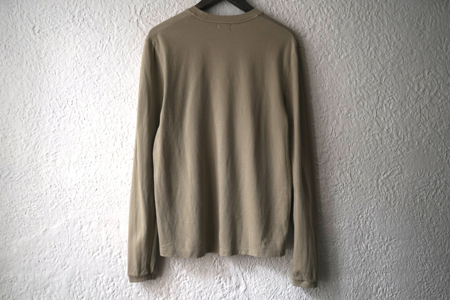 20SS ガス焼き加工クルーネック長袖Tシャツ カーキ / OPUS JAPAN(オーパスジャパン)