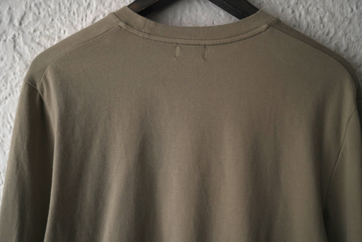 20SS ガス焼き加工クルーネック長袖Tシャツ カーキ / OPUS JAPAN(オーパスジャパン)