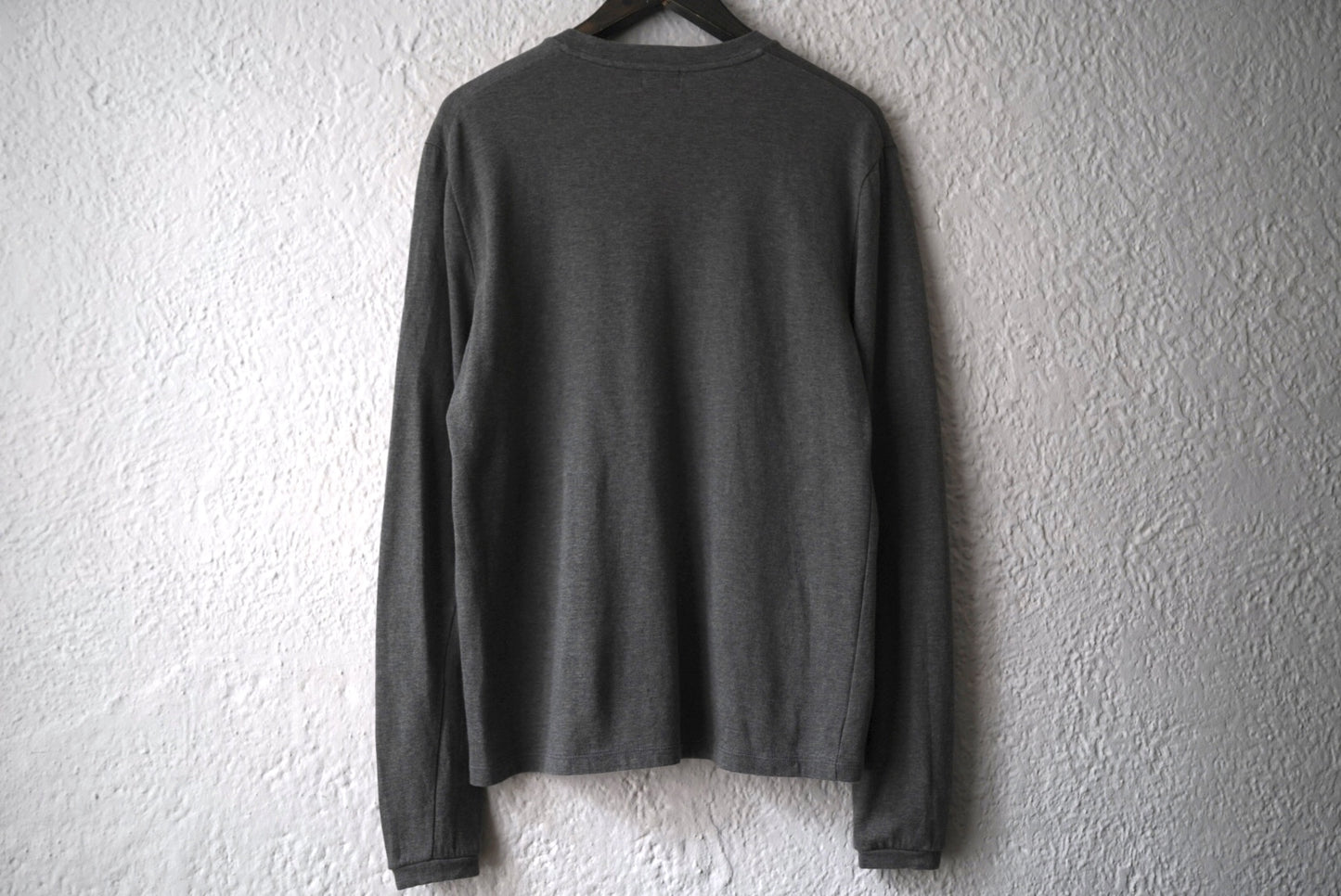 20SS ガス焼き加工クルーネック長袖Tシャツ グレー / OPUS JAPAN(オーパスジャパン)