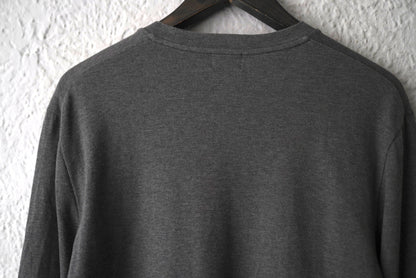 20SS ガス焼き加工クルーネック長袖Tシャツ グレー / OPUS JAPAN(オーパスジャパン)
