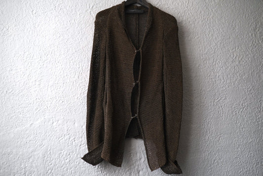 09AW ラムレザーニットカーディガンセーター / YOHAN SERFATY(ヨハンセルファティ)