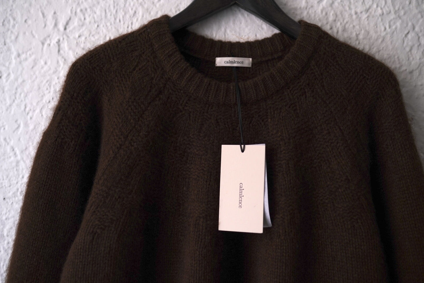 23AW KNIT001 ヤクウールクルーネックニットセーター / calmlence(カームレンス)
