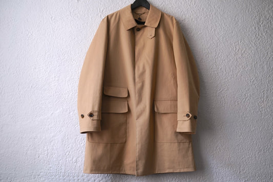 22AW MAC COAT ウォッシャブルゴム引きステンカラーコート / Q retailor