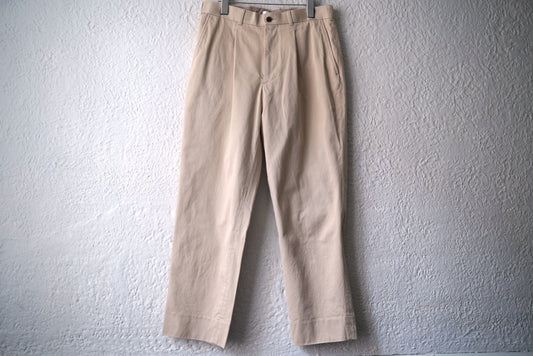 21SS ハイカウントヘビーギャバジンワンタックトラウザーズパンツ / AUBETT(オーベット)