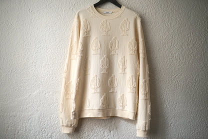 24SS パイルサボテン柄スウェットトップス / CREST CLOTHING(クレストクロージング)