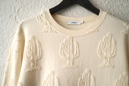 24SS パイルサボテン柄スウェットトップス / CREST CLOTHING(クレストクロージング)