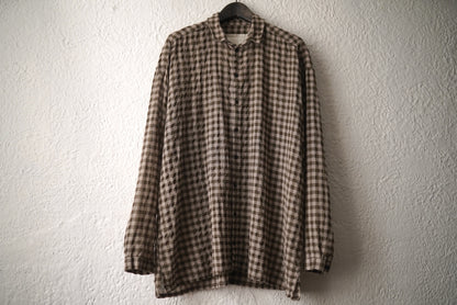 21AW THE DRAUGHTSMAN SHIRT チェックシャツ ブラウン / toogood(トゥーグッド)
