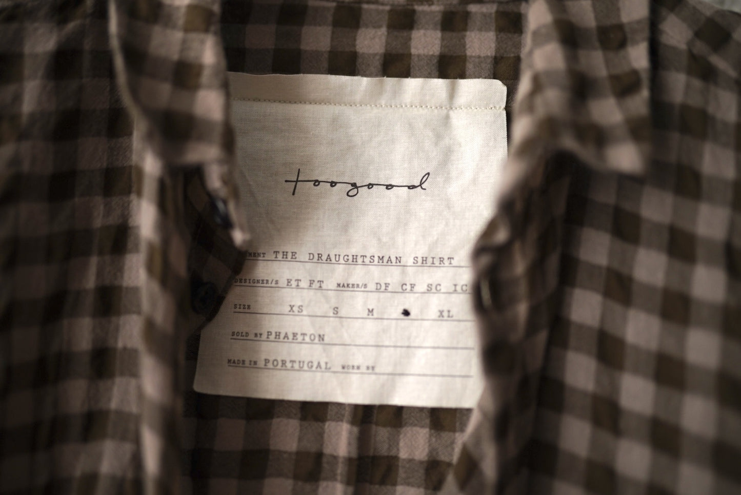 21AW THE DRAUGHTSMAN SHIRT チェックシャツ ブラウン / toogood(トゥーグッド)