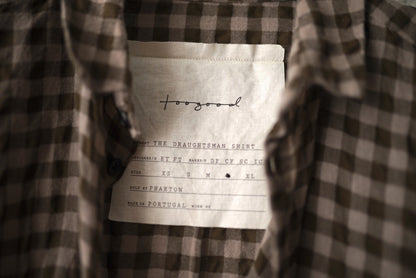 21AW THE DRAUGHTSMAN SHIRT チェックシャツ ブラウン / toogood(トゥーグッド)