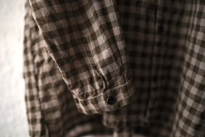21AW THE DRAUGHTSMAN SHIRT チェックシャツ ブラウン / toogood(トゥーグッド)