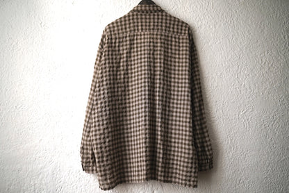 21AW THE DRAUGHTSMAN SHIRT チェックシャツ ブラウン / toogood(トゥーグッド)