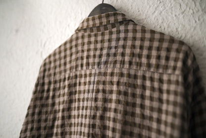 21AW THE DRAUGHTSMAN SHIRT チェックシャツ ブラウン / toogood(トゥーグッド)