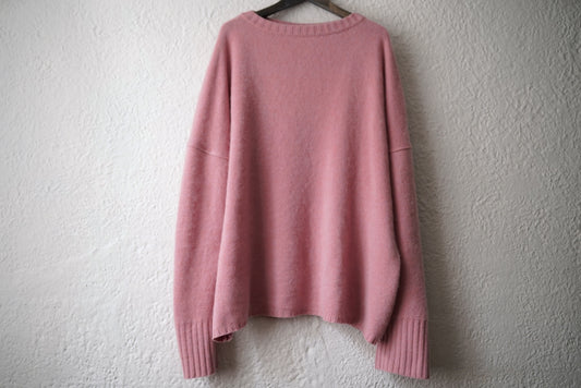 CA006 CASHMERE GUERNSEY TOP カシミヤガンジーニットセーター / YINDIGO AM(インディゴエイエム)