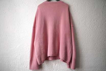 CA006 CASHMERE GUERNSEY TOP カシミヤガンジーニットセーター / YINDIGO AM(インディゴエイエム)