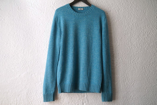 23AW クルーネックニットセーター ブルー / Q Retailor