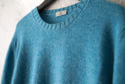 23AW クルーネックニットセーター ブルー / Q Retailor
