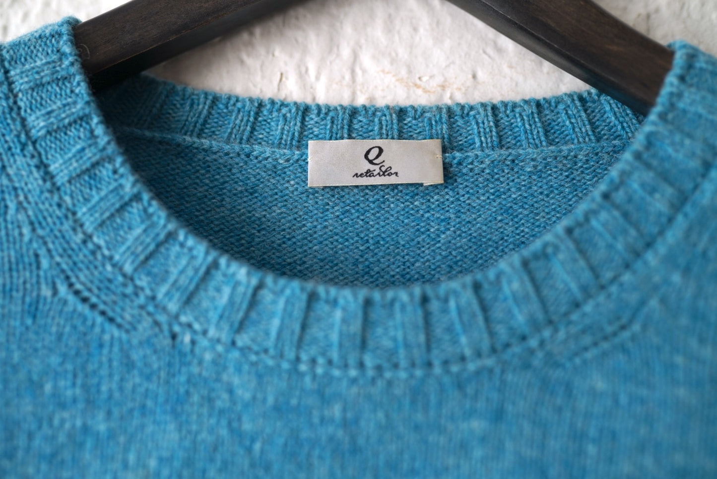 23AW クルーネックニットセーター ブルー / Q Retailor