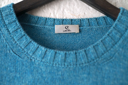 23AW クルーネックニットセーター ブルー / Q Retailor