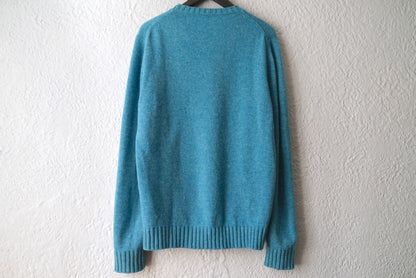 23AW クルーネックニットセーター ブルー / Q Retailor
