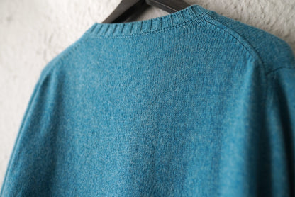23AW クルーネックニットセーター ブルー / Q Retailor