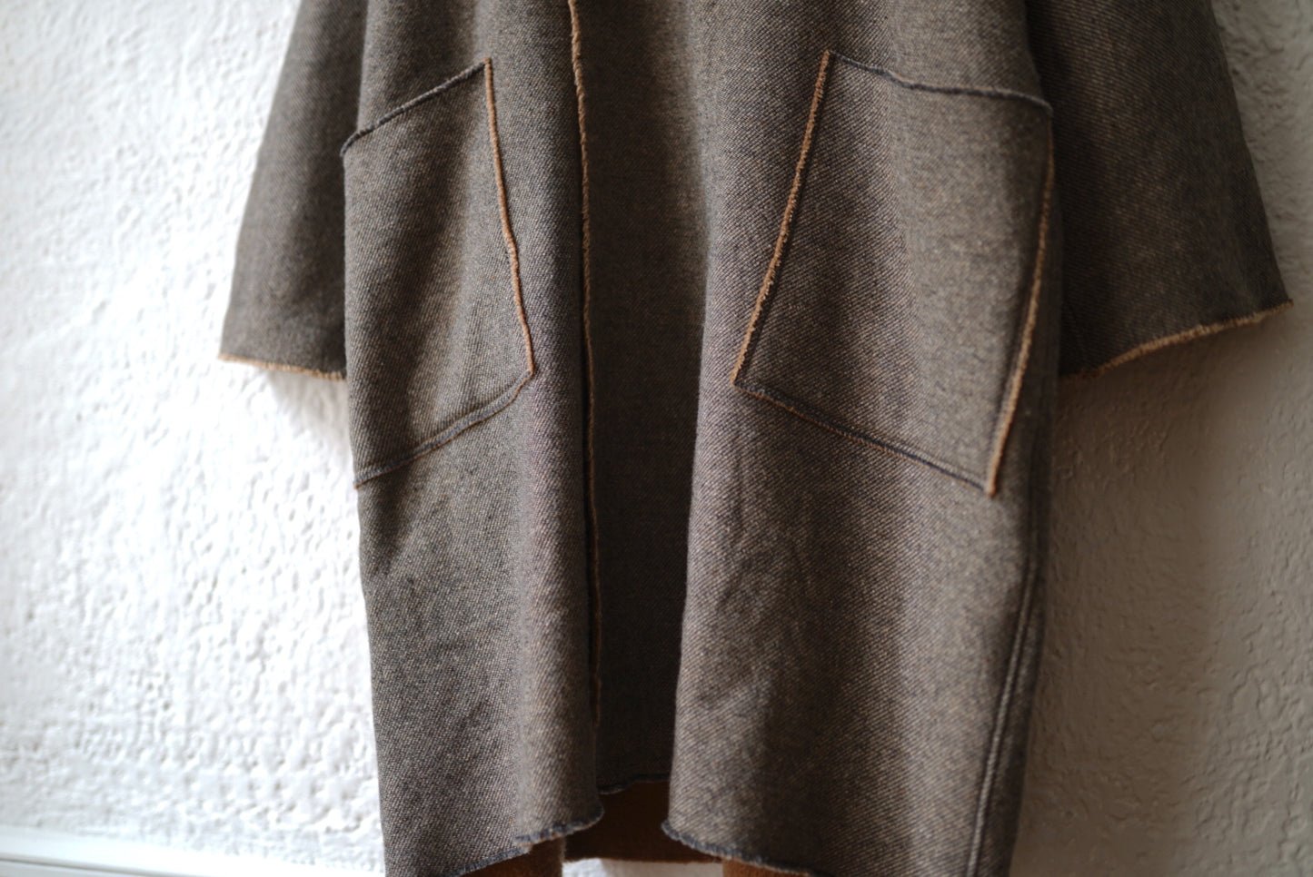 19AW ウールシルクリバーコート 茶杢 / MITTAN(ミタン)